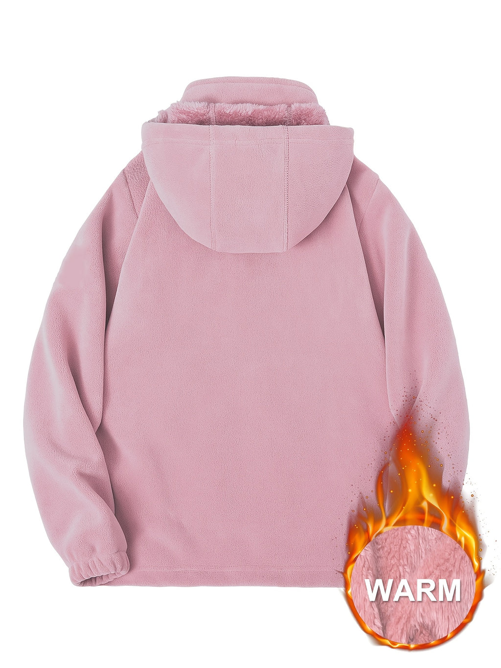 Aislyn | Fleece winterjas voor dames - Warme jas met capuchon, dikke voering, zakken met rits, normale pasvorm