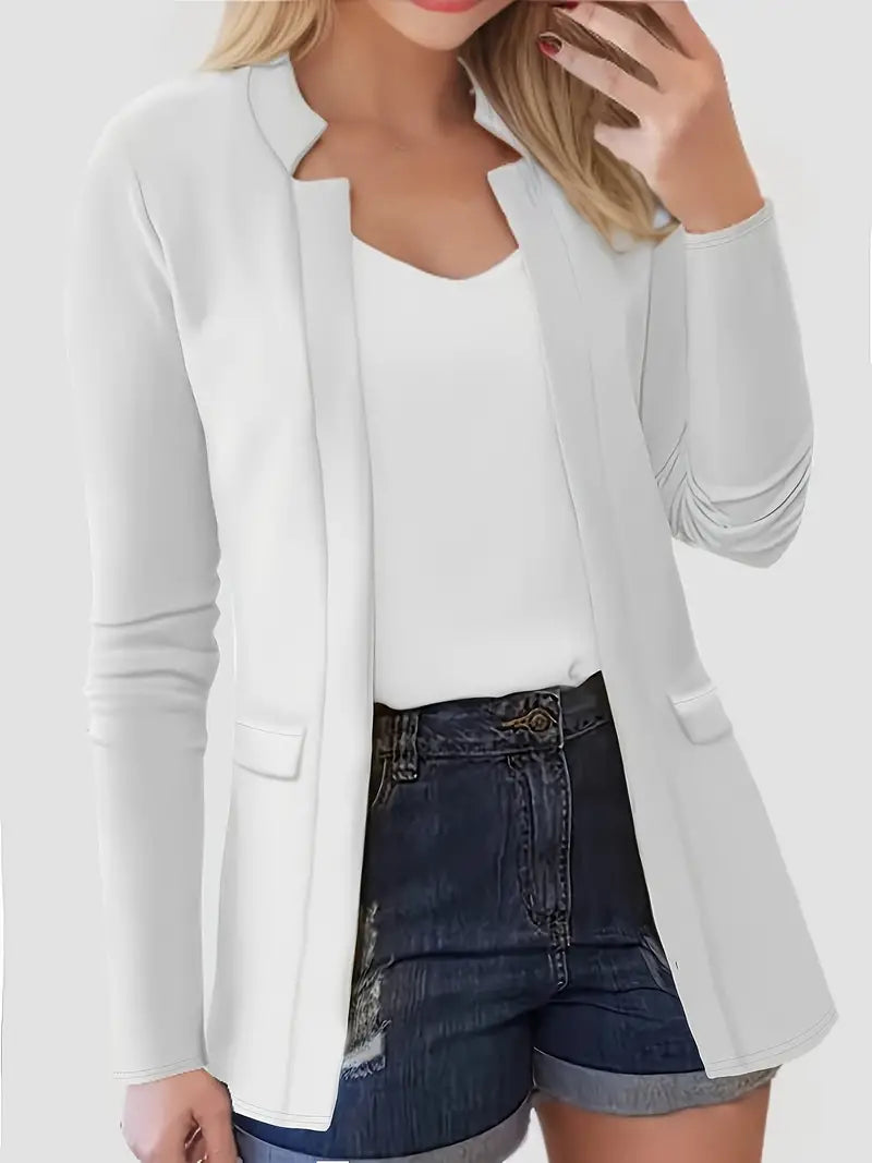 Casual blazer met lange mouwen en een open voorkant