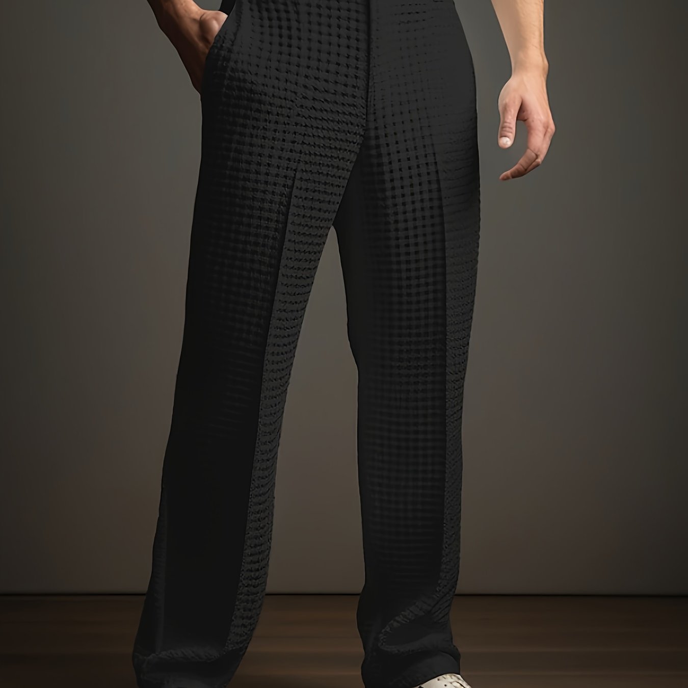 Uther | Herenbroek met rechte pijpen, smart casual – Comfortabele kantoorbroek
