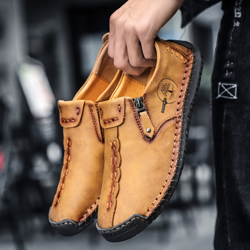 Tapio | Heren Vintage Handgemaakte Loafers - Lichtgewicht Slip-On Casual Outdoor Moccasins