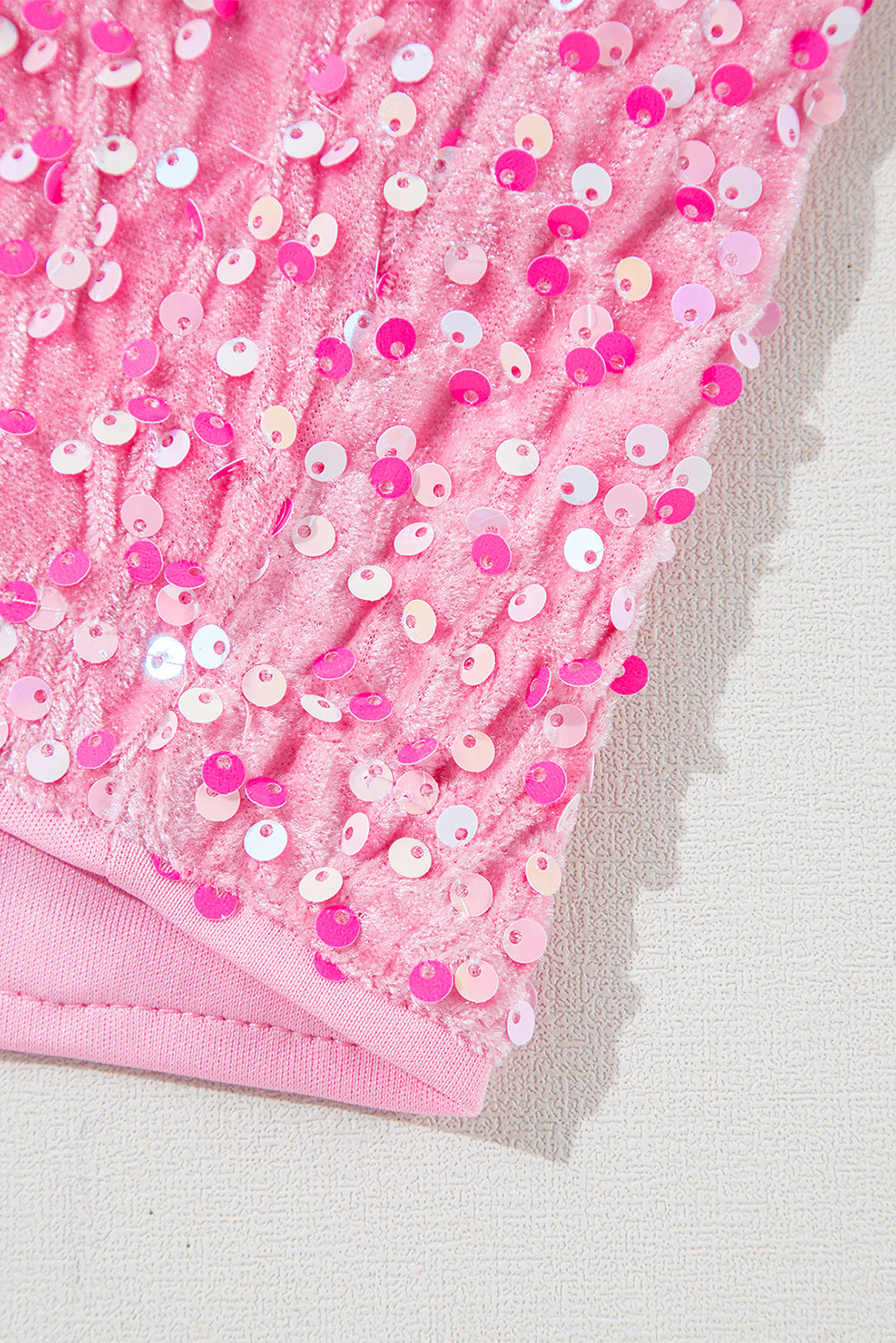 Florie | Roze lovertjes bodycon mini jurk