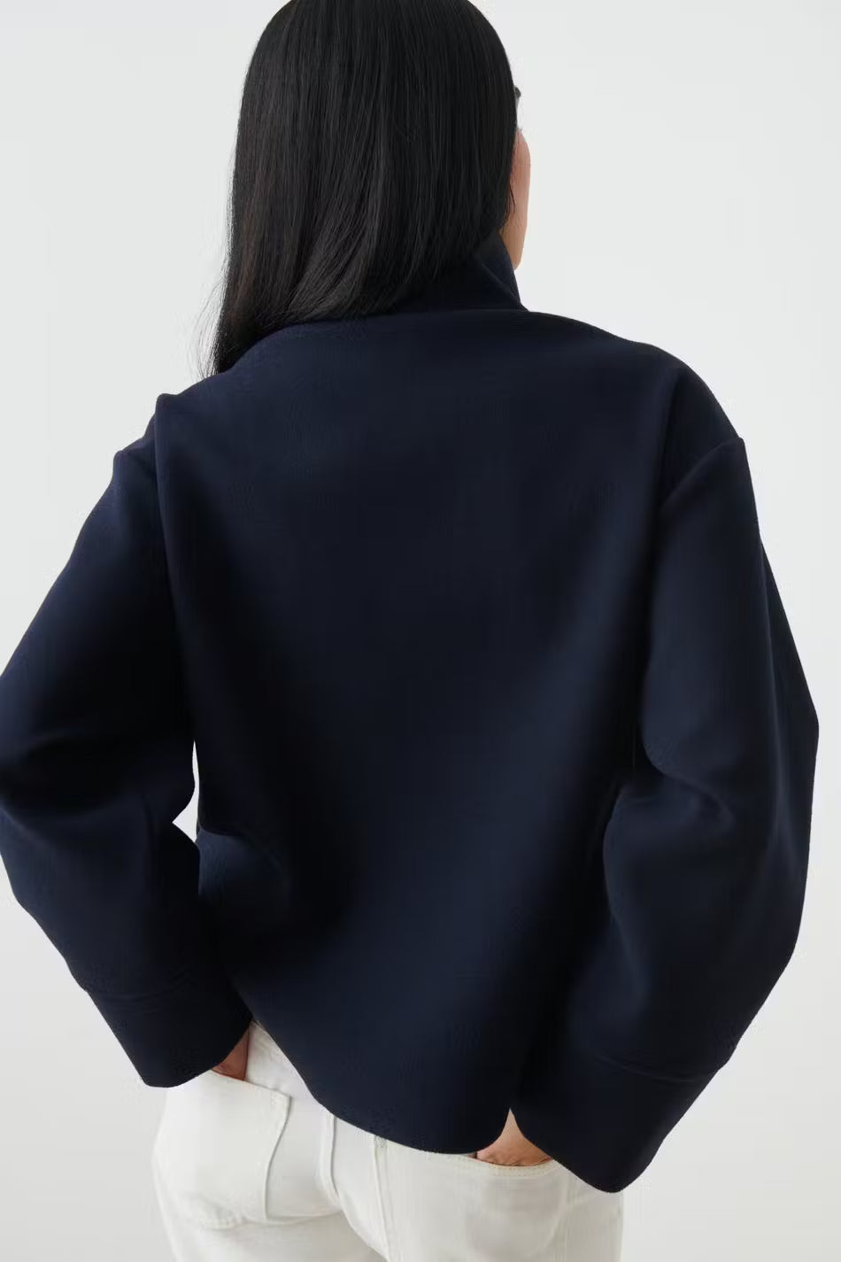 Jubria | Korte damesjas – Modieuze jas met hoge kraag en knopen, casual en elegant