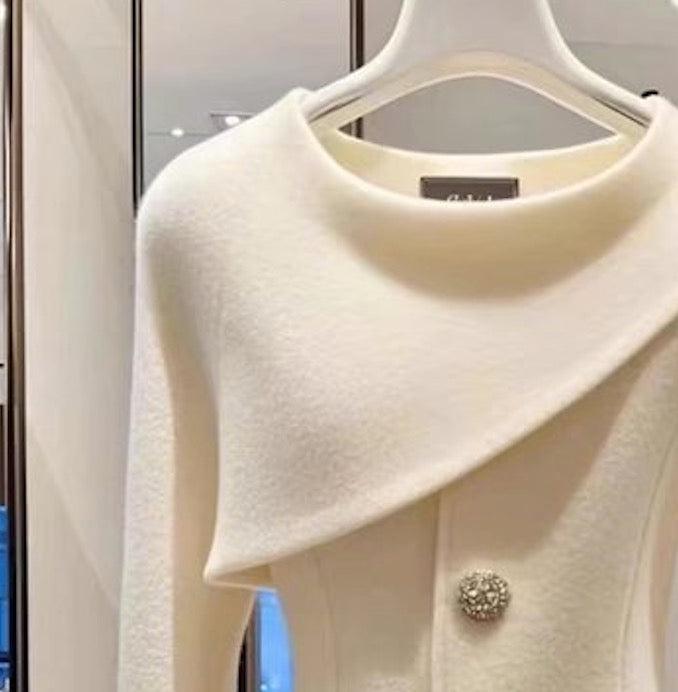 Arionne | Witte gebreide trui voor dames – Comfortabele zachte trui met lange mouwen
