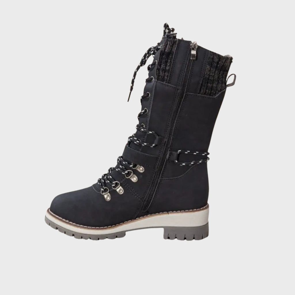 Belira | Winterlaarzen voor dames – Warme, waterdichte sneeuwschoenen met vetersluiting