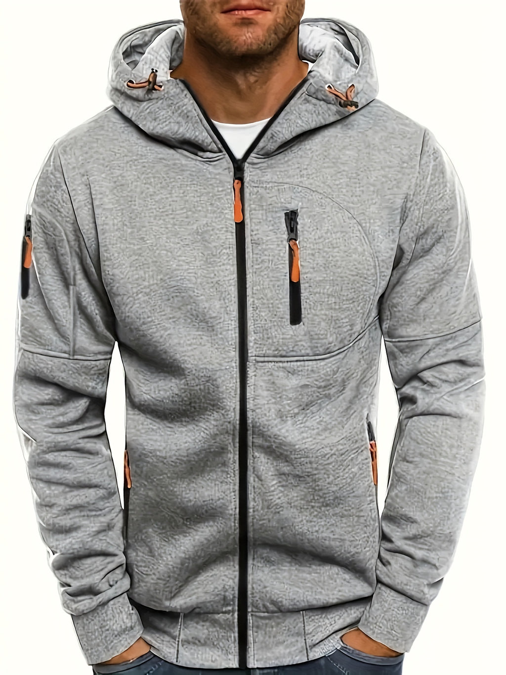 Gian | Heren sportjas met capuchon en rits - Casual Hoodie met ritssluiting