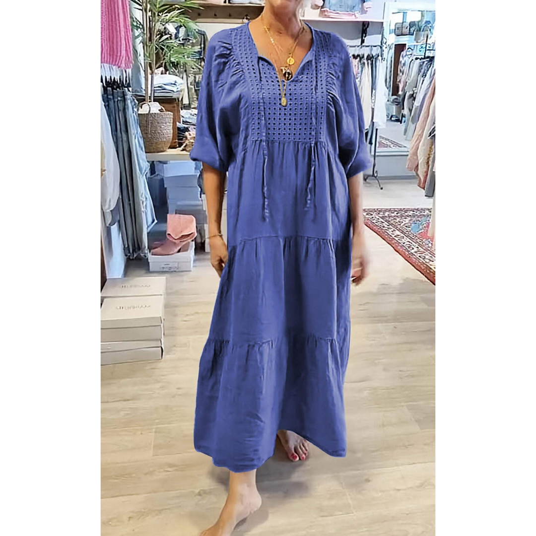 Evalina | Boho Maxi Dress - Elegant Long Dress, Bohemian Style