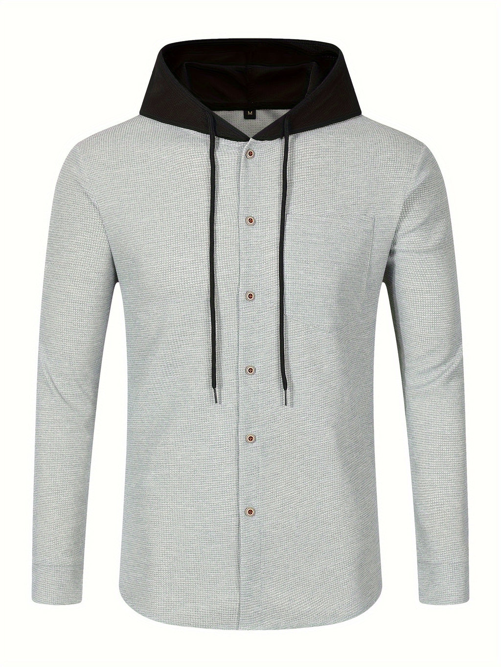 Zenith | Casual herenjas met capuchon - Zacht ademend polyester, knoopsluiting