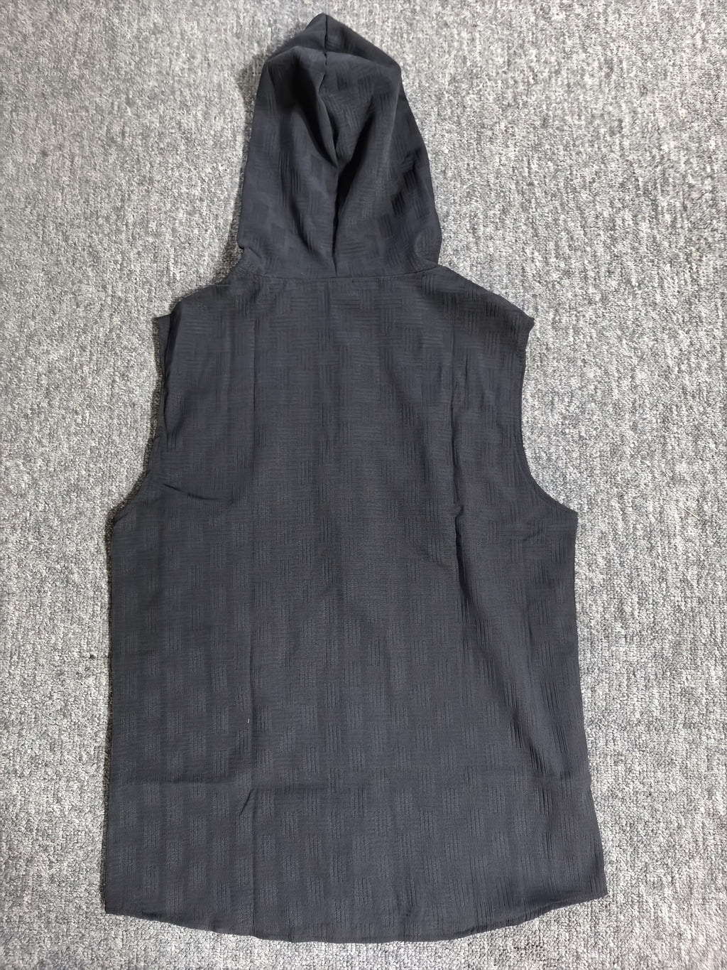 Zeiron | Mouwloos hoodie tanktop met rits voor heren – lichte zomerse gym hoodie vest