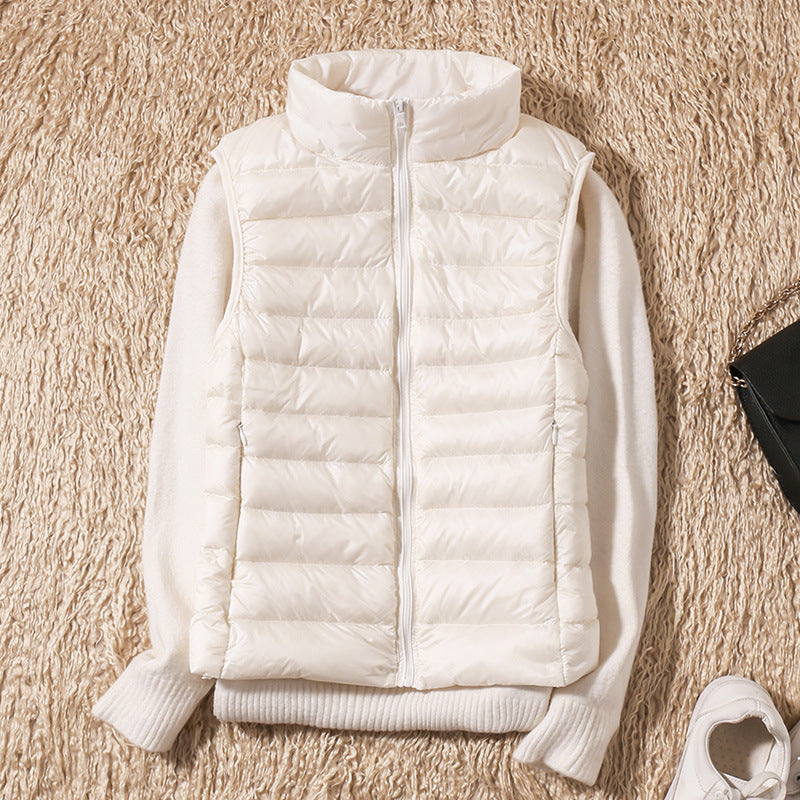 Sylviane | Dames mouwloos waterdicht puffer vest – volledige ritssluiting, opstaande kraag, winddicht, outdoor jas