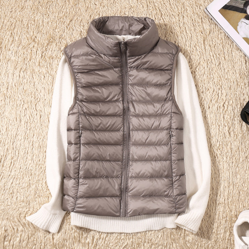 Sylviane | Dames mouwloos waterdicht puffer vest – volledige ritssluiting, opstaande kraag, winddicht, outdoor jas