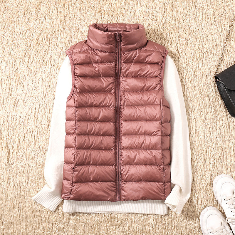 Sylviane | Dames mouwloos waterdicht puffer vest – volledige ritssluiting, opstaande kraag, winddicht, outdoor jas
