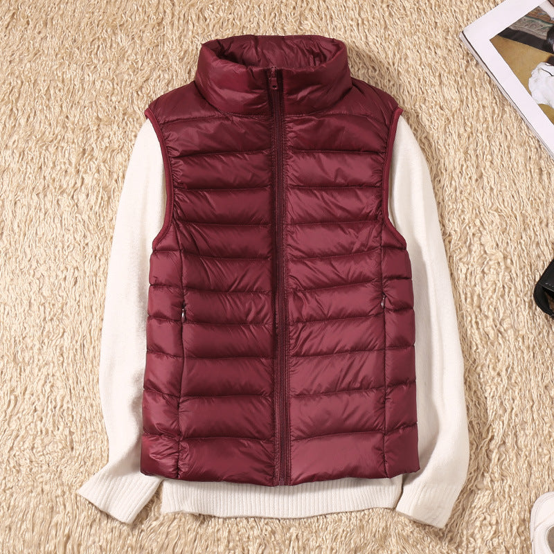 Sylviane | Dames mouwloos waterdicht puffer vest – volledige ritssluiting, opstaande kraag, winddicht, outdoor jas