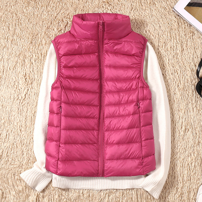 Sylviane | Dames mouwloos waterdicht puffer vest – volledige ritssluiting, opstaande kraag, winddicht, outdoor jas