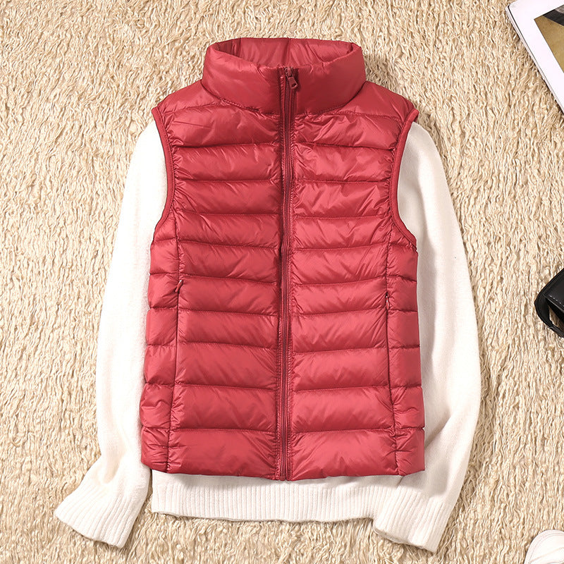 Sylviane | Dames mouwloos waterdicht puffer vest – volledige ritssluiting, opstaande kraag, winddicht, outdoor jas