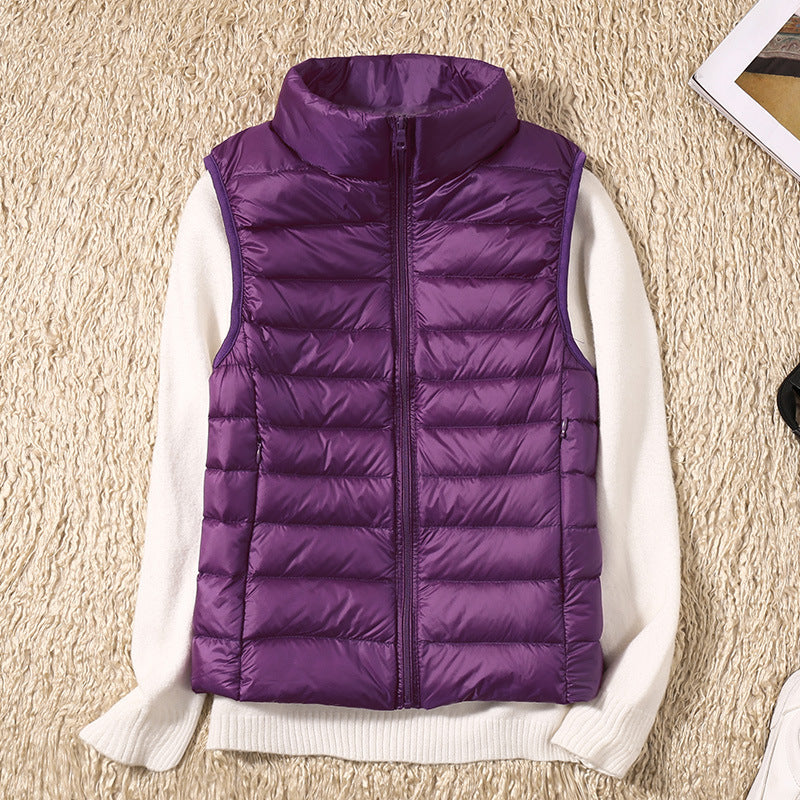 Sylviane | Dames mouwloos waterdicht puffer vest – volledige ritssluiting, opstaande kraag, winddicht, outdoor jas