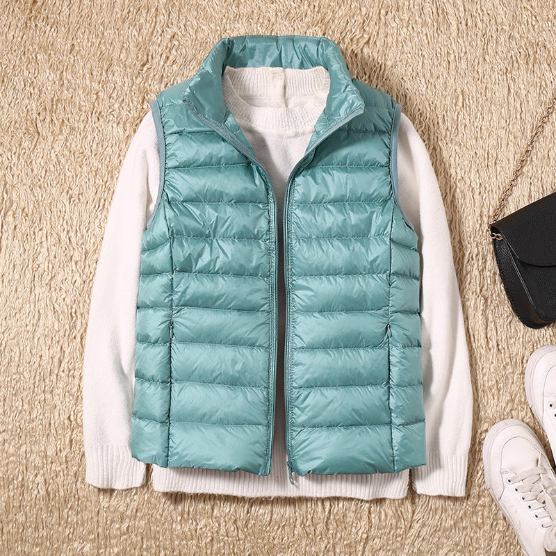 Sylviane | Dames mouwloos waterdicht puffer vest – volledige ritssluiting, opstaande kraag, winddicht, outdoor jas