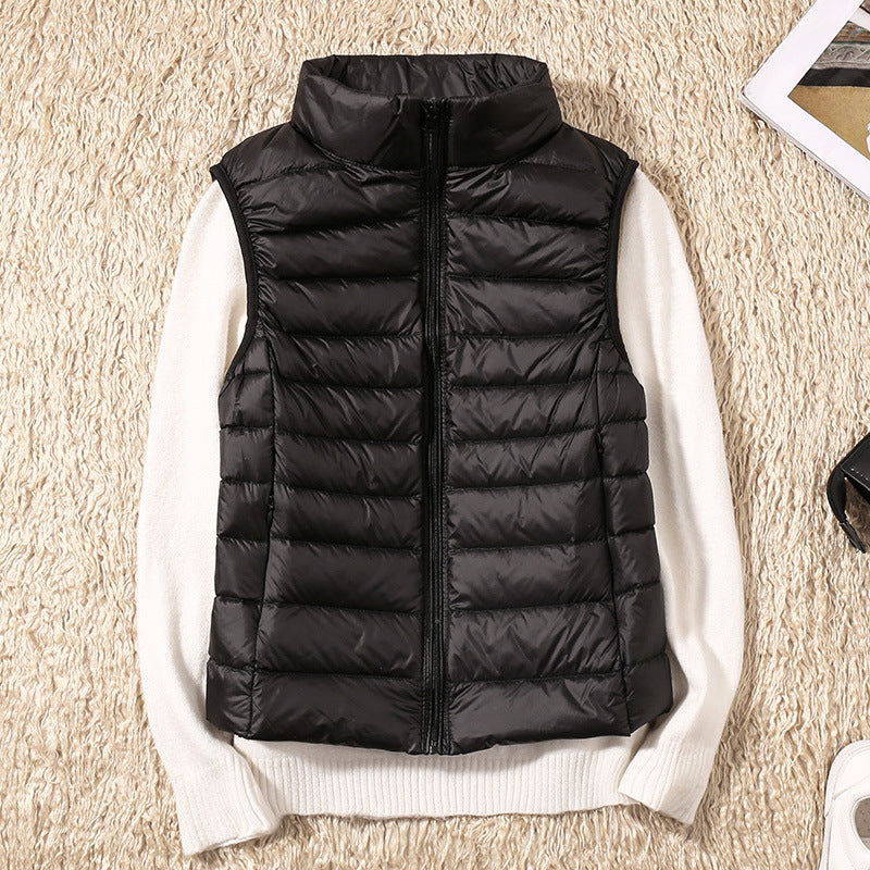 Sylviane | Dames mouwloos waterdicht puffer vest – volledige ritssluiting, opstaande kraag, winddicht, outdoor jas