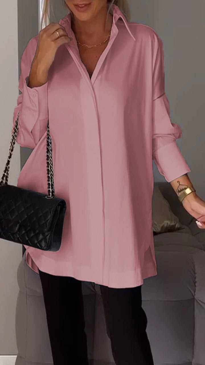 Sarielle | Dames overhemd met revers en knoopsluiting – Elegante blouse
