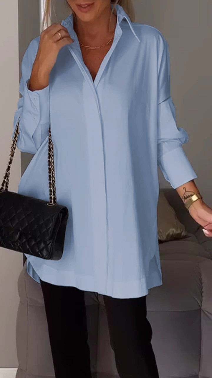 Sarielle | Dames overhemd met revers en knoopsluiting – Elegante blouse