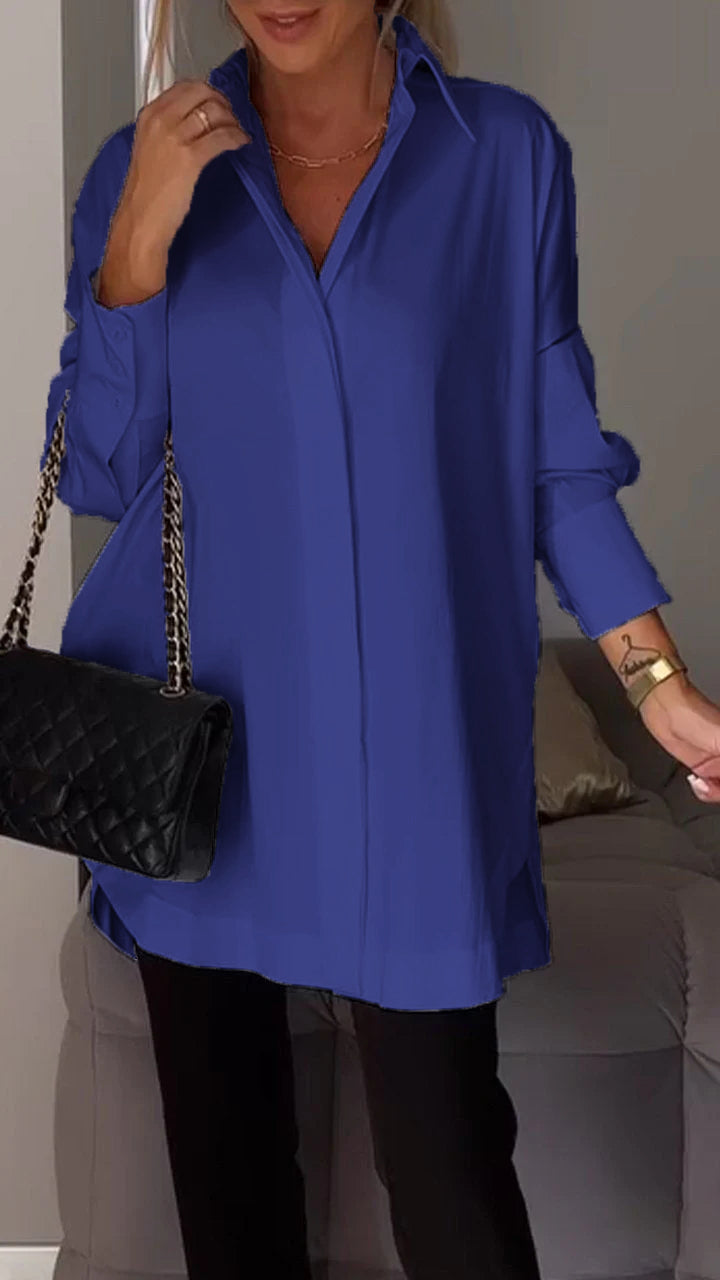 Sarielle | Dames overhemd met revers en knoopsluiting – Elegante blouse