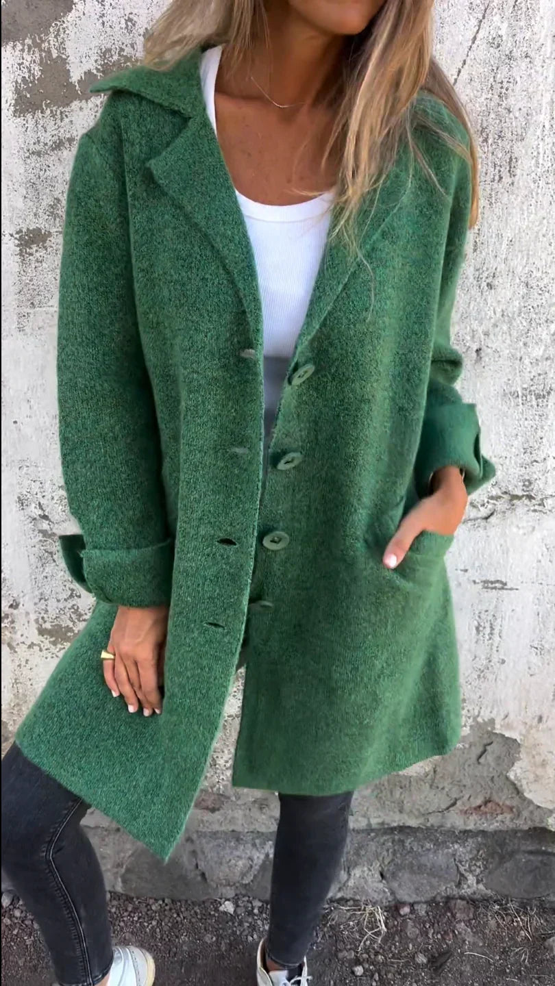 Jorynna | Casual gebreide jas voor dames – Relaxed fit, lichtgewicht, zacht, bovenkleding voor herfst en winter