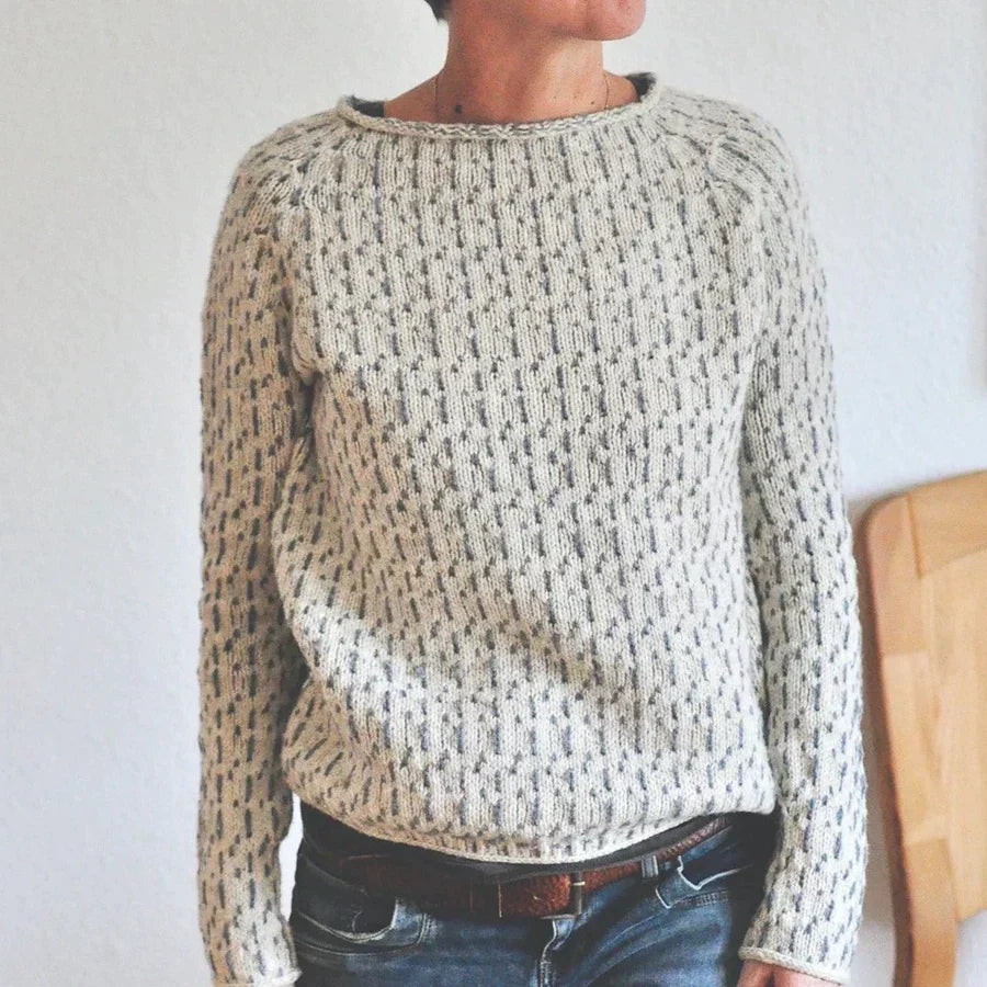 Bryndessa | Klassieke gestructureerde trui voor dames – zachte gebreide pullover, comfortabele casual top