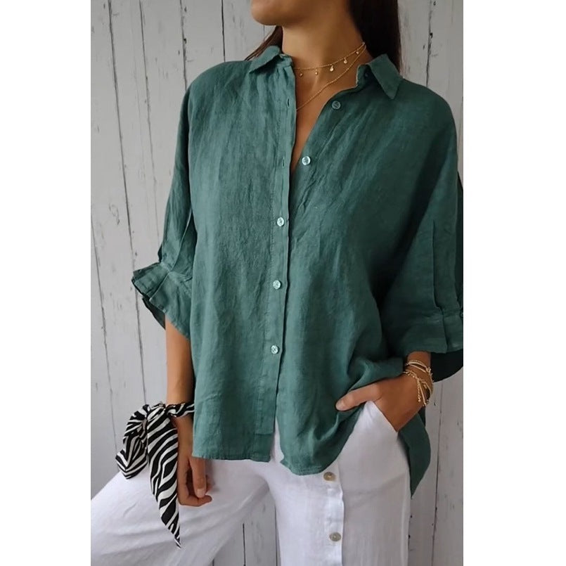 Halldora | Blouse with Tie-Back - Elegant Long-Sleeved Top