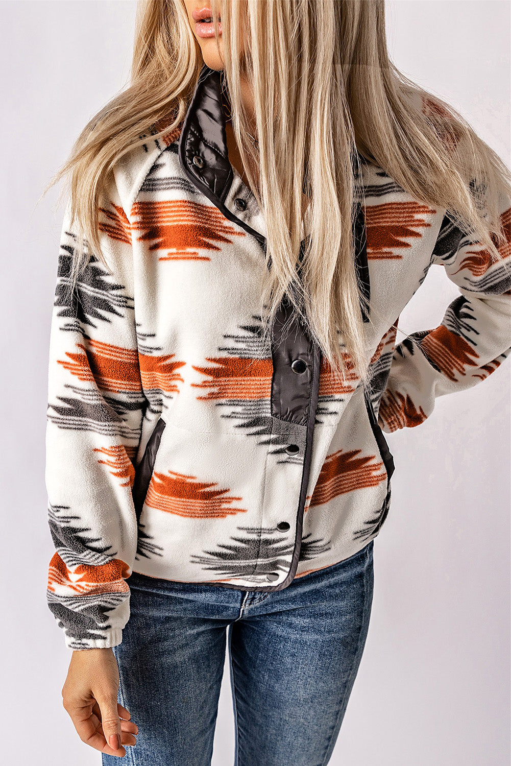 Charisse | Fleece damesjack met drukknopen - Zachte, warme, stijlvolle bovenkleding