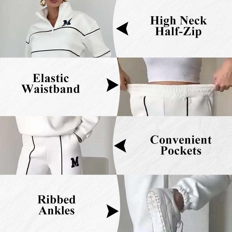 Laura | Casual tweedelige set met lange mouwen voor dames, loungetop en broek