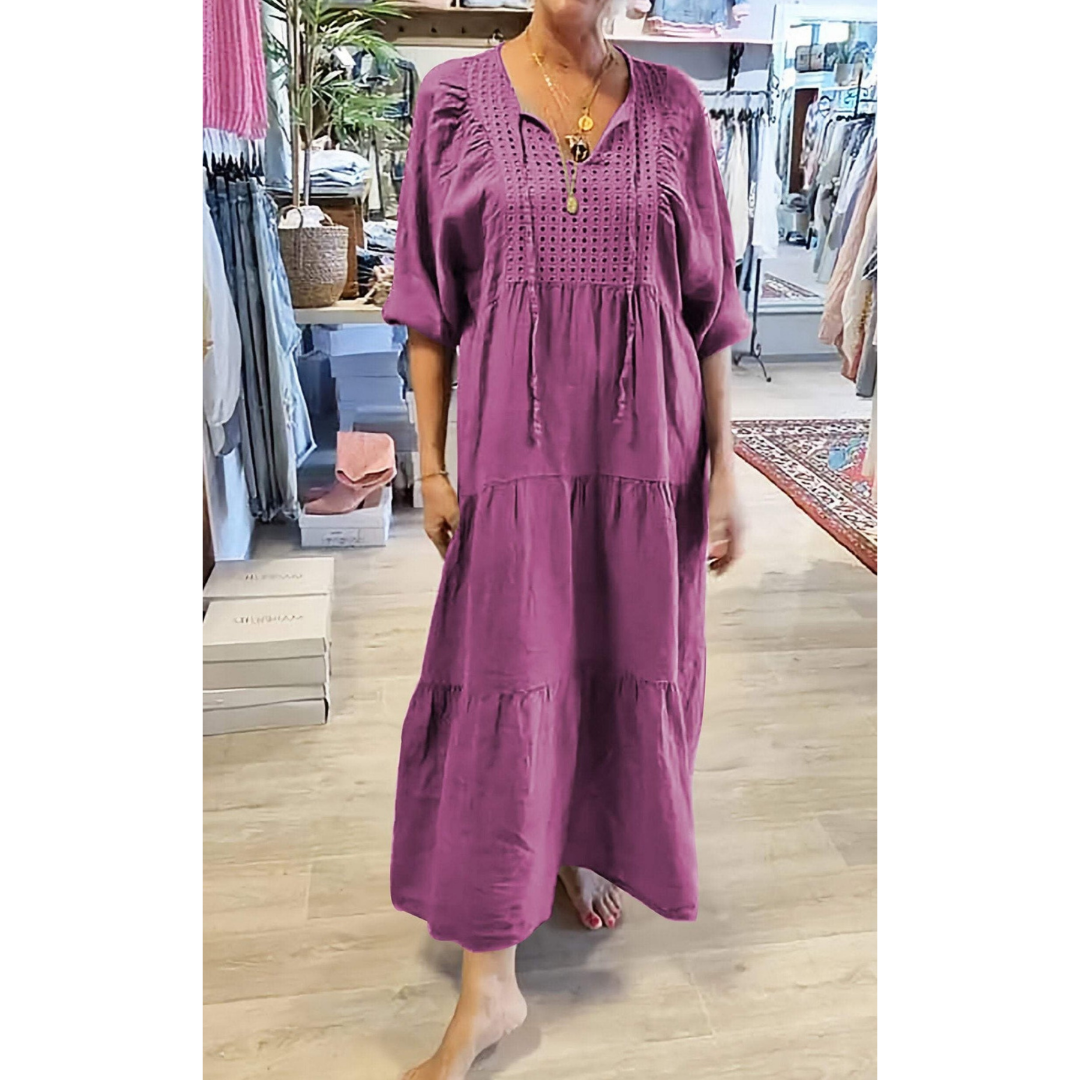 Evalina | Boho Maxi Dress - Elegant Long Dress, Bohemian Style