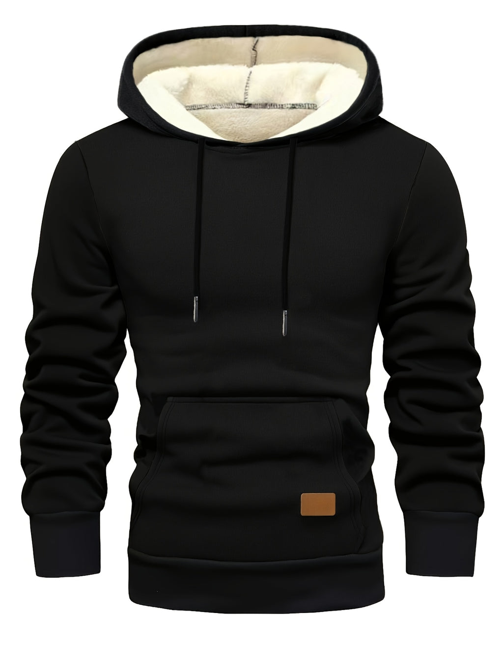 Xystus | Herenhoodie met fleecevoering – Warme wintertrui met capuchon en trekkoord