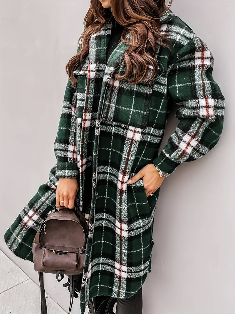Cassiane | Trendy geruite jas voor dames - stijlvolle, warme en veelzijdige bovenkleding