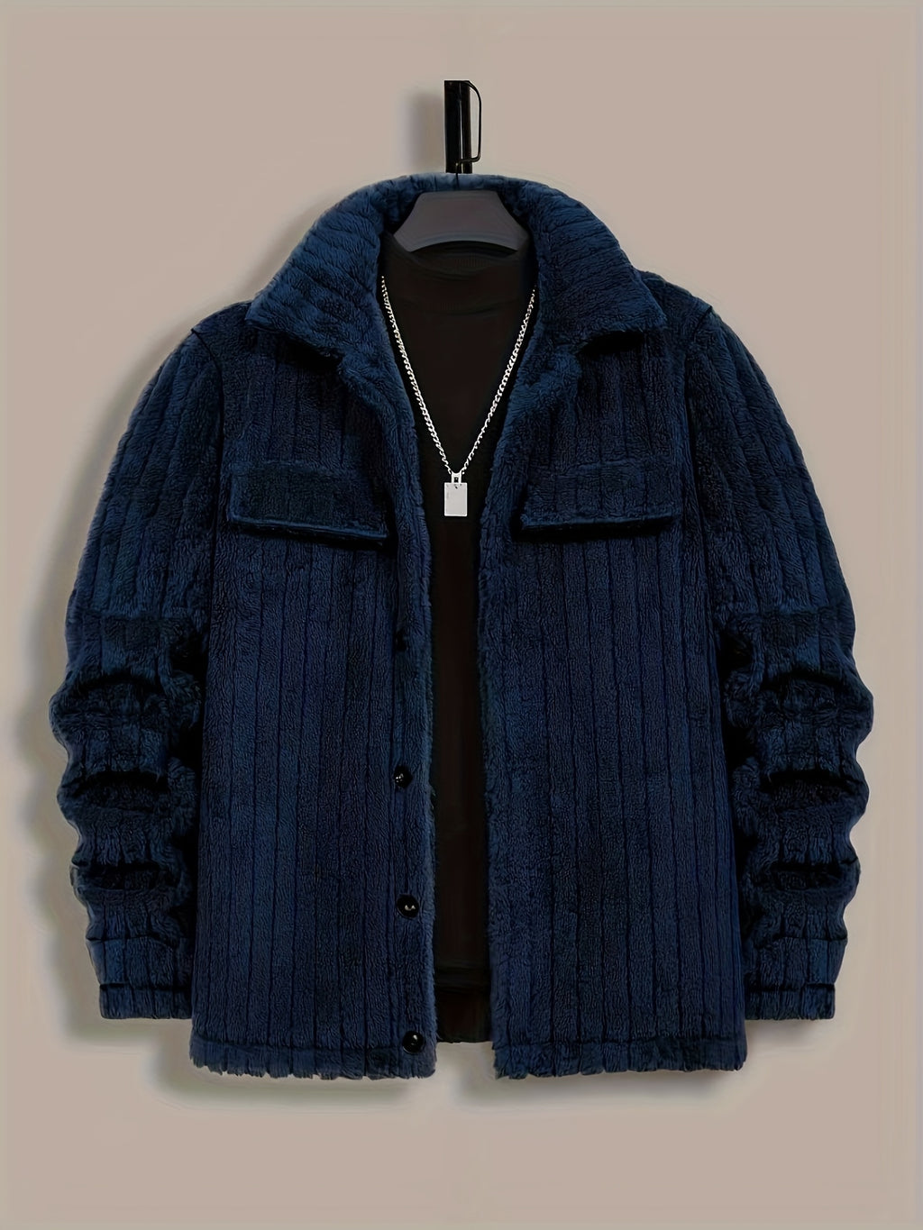 Bryler | Winterjas – Pluche fleecejas met luxe kraag, enkele knoopsluiting, zachte grijze casual bovenkleding