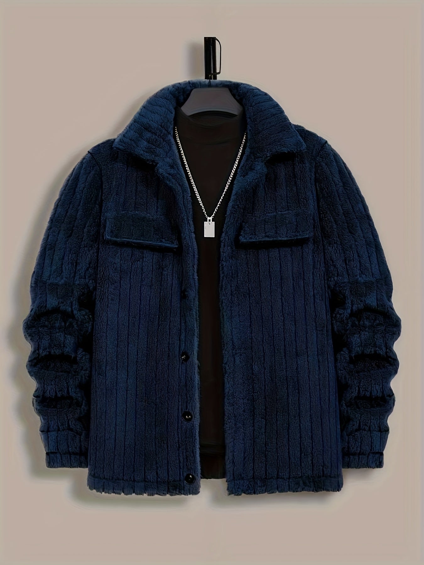Bryler | Winterjas – Pluche fleecejas met luxe kraag, enkele knoopsluiting, zachte grijze casual bovenkleding