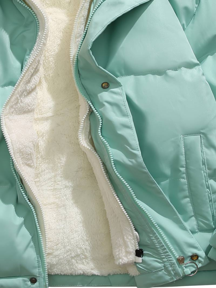 Meleia | Winterpufferjack voor dames met capuchon - Warme, waterdichte & geïsoleerde jas voor koud weer