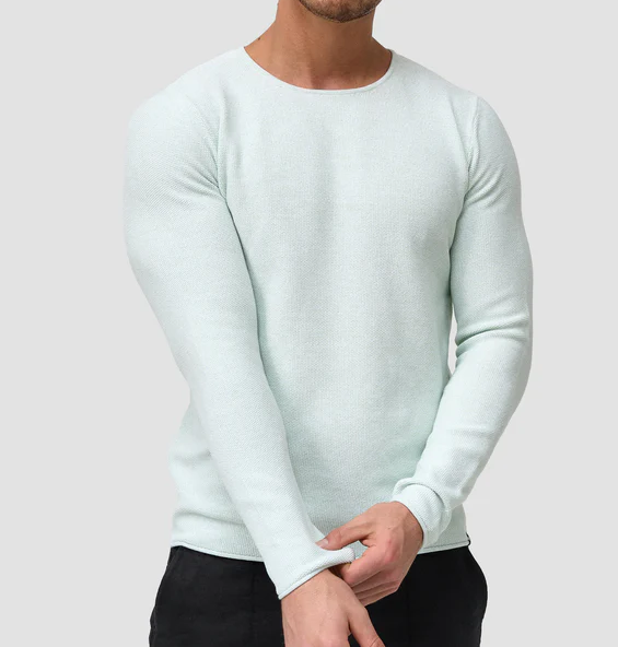 Lorvric | Klassieke herentrui met ronde hals – Lichtgewicht, ademende gebreide pullover, casual top