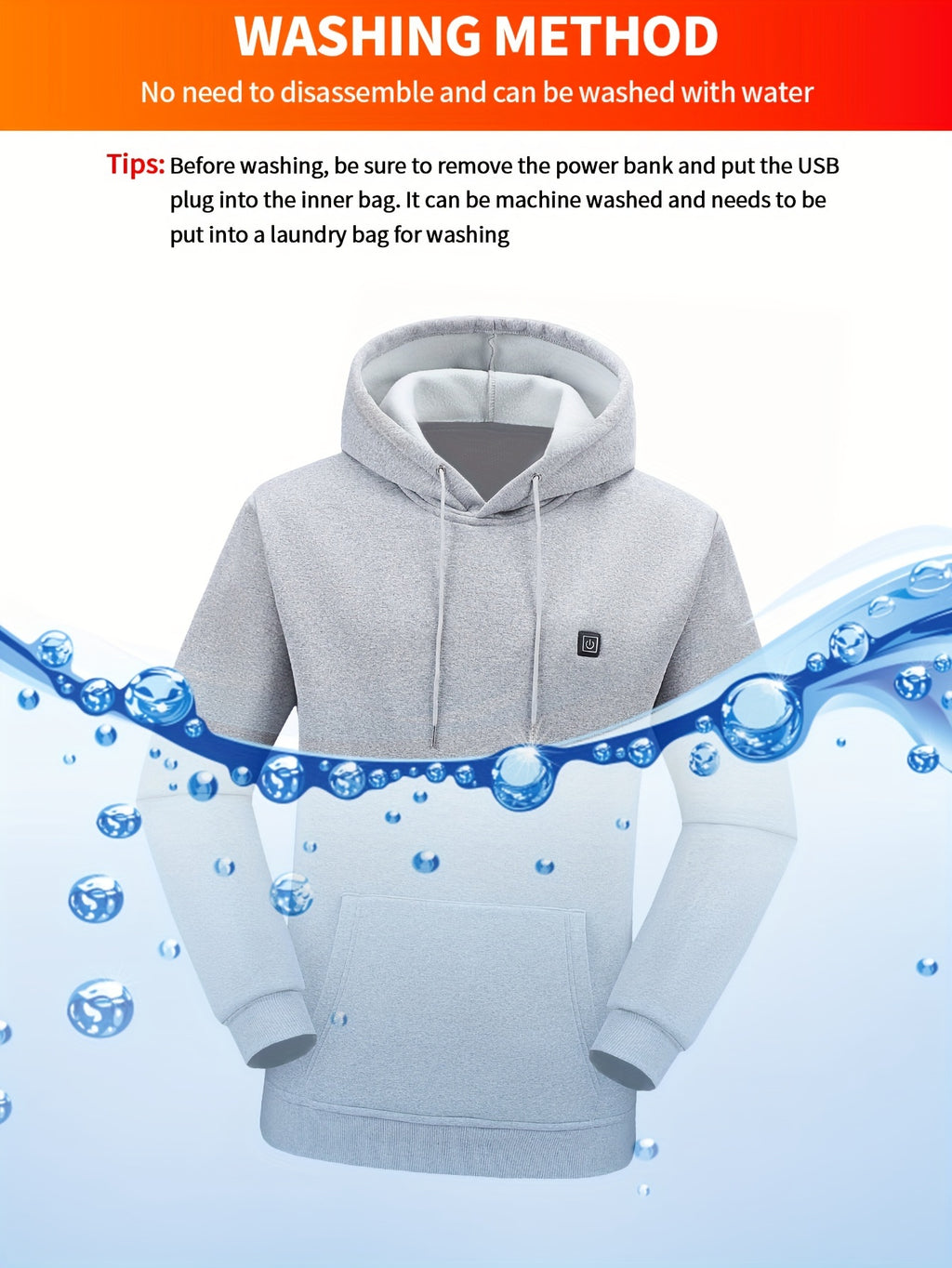 Alexis | Verwarmde Hoodie met 7 verwarmingszones - Snel opladen via USB, slimme temperatuurregeling, kangoeroezak