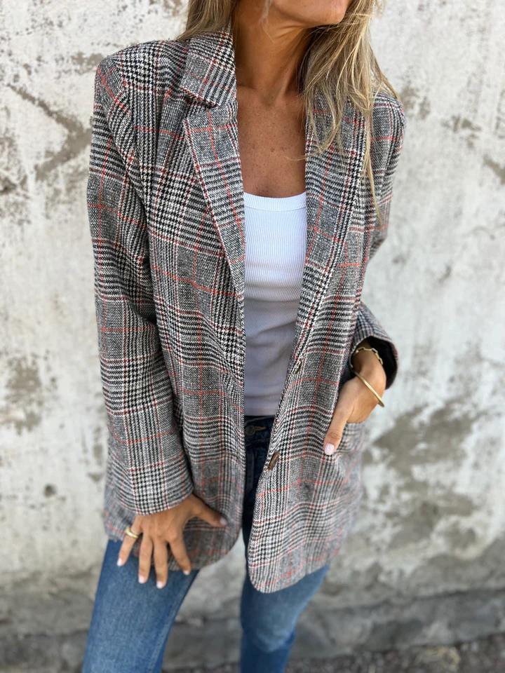 Palira | Blazer oversized à carreaux – Veste élégante et décontractée pour le bureau et le quotidien