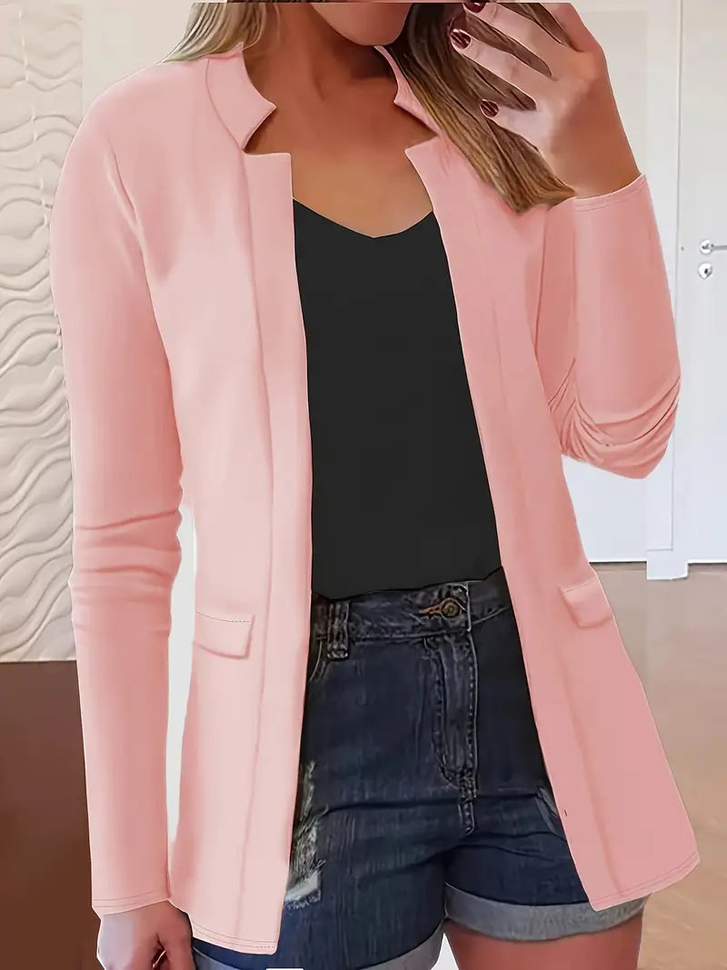 Casual blazer met lange mouwen en een open voorkant
