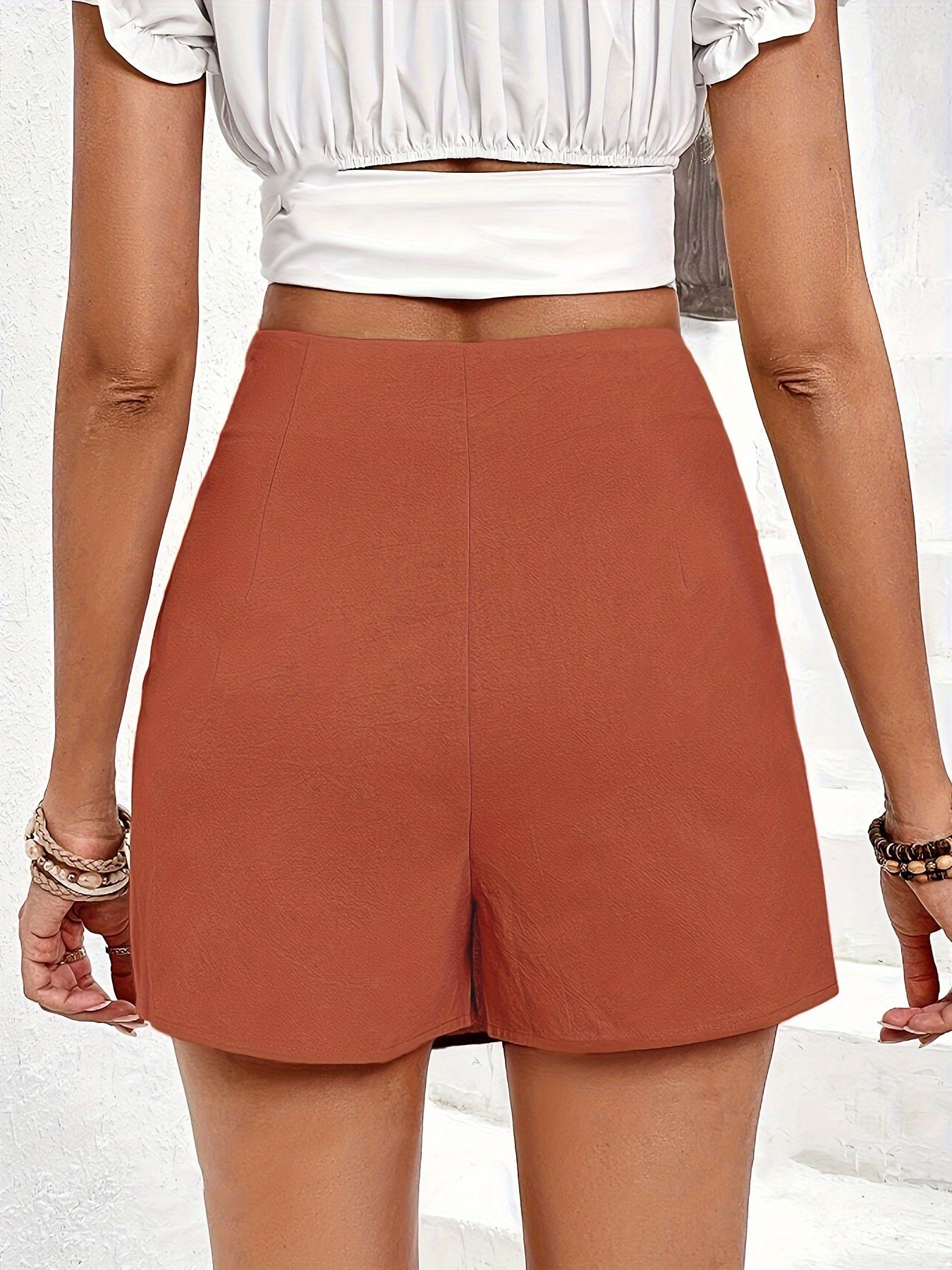 Esmara | High-waisted skort - elegant wrap design, tie front, asymmetric hem