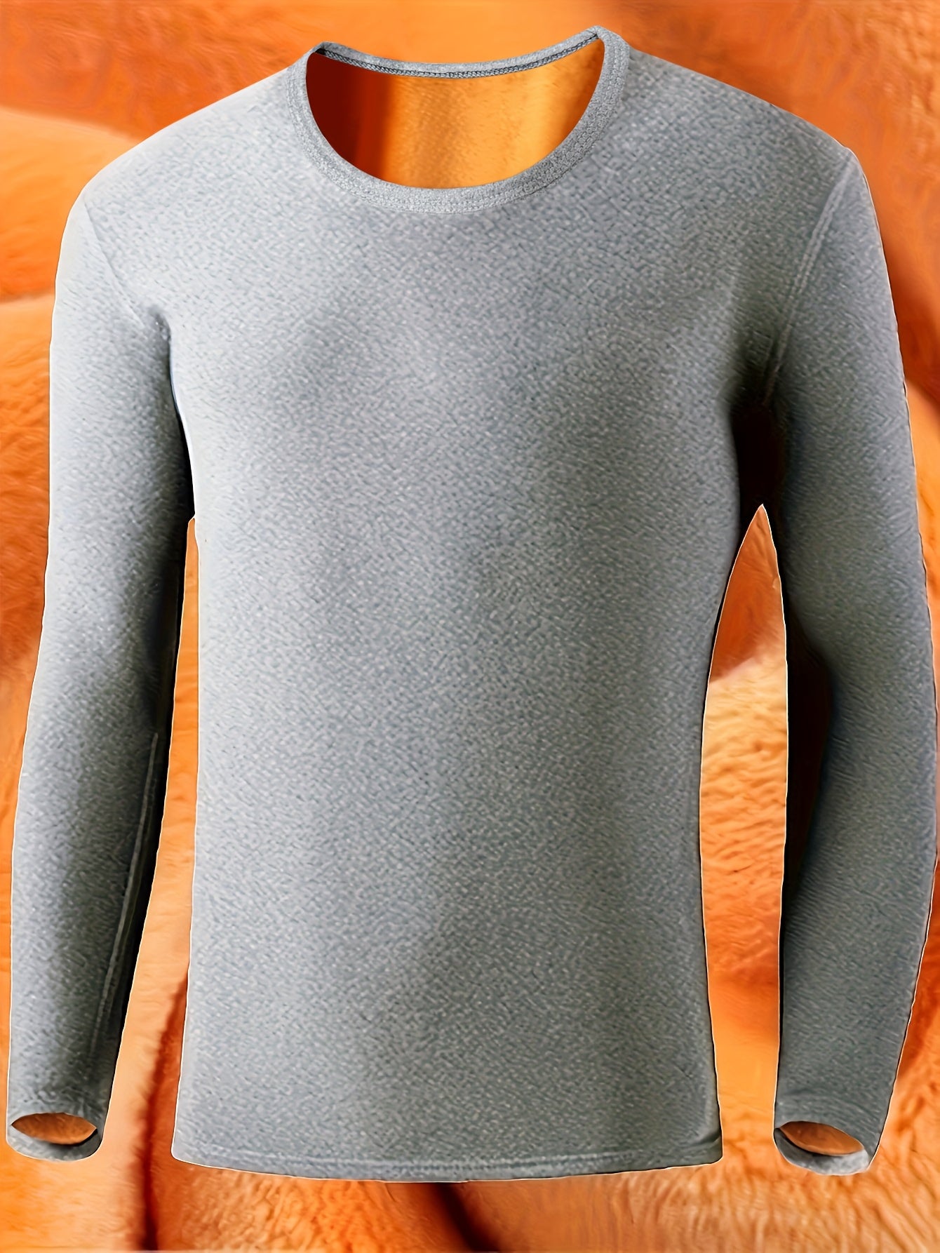 Garrick | Heren Trui Met Fleece Voering - Warme Verdikte Polyester, Ronde Hals, Lange Mouw