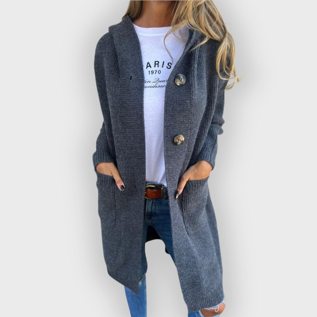 Havelle | Lange vest voor dames – Zachte gebreide trui met open voorkant