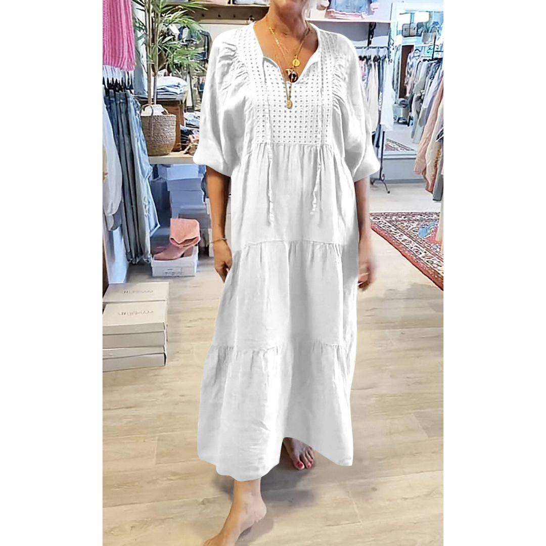 Evalina | Boho Maxi Dress - Elegant Long Dress, Bohemian Style