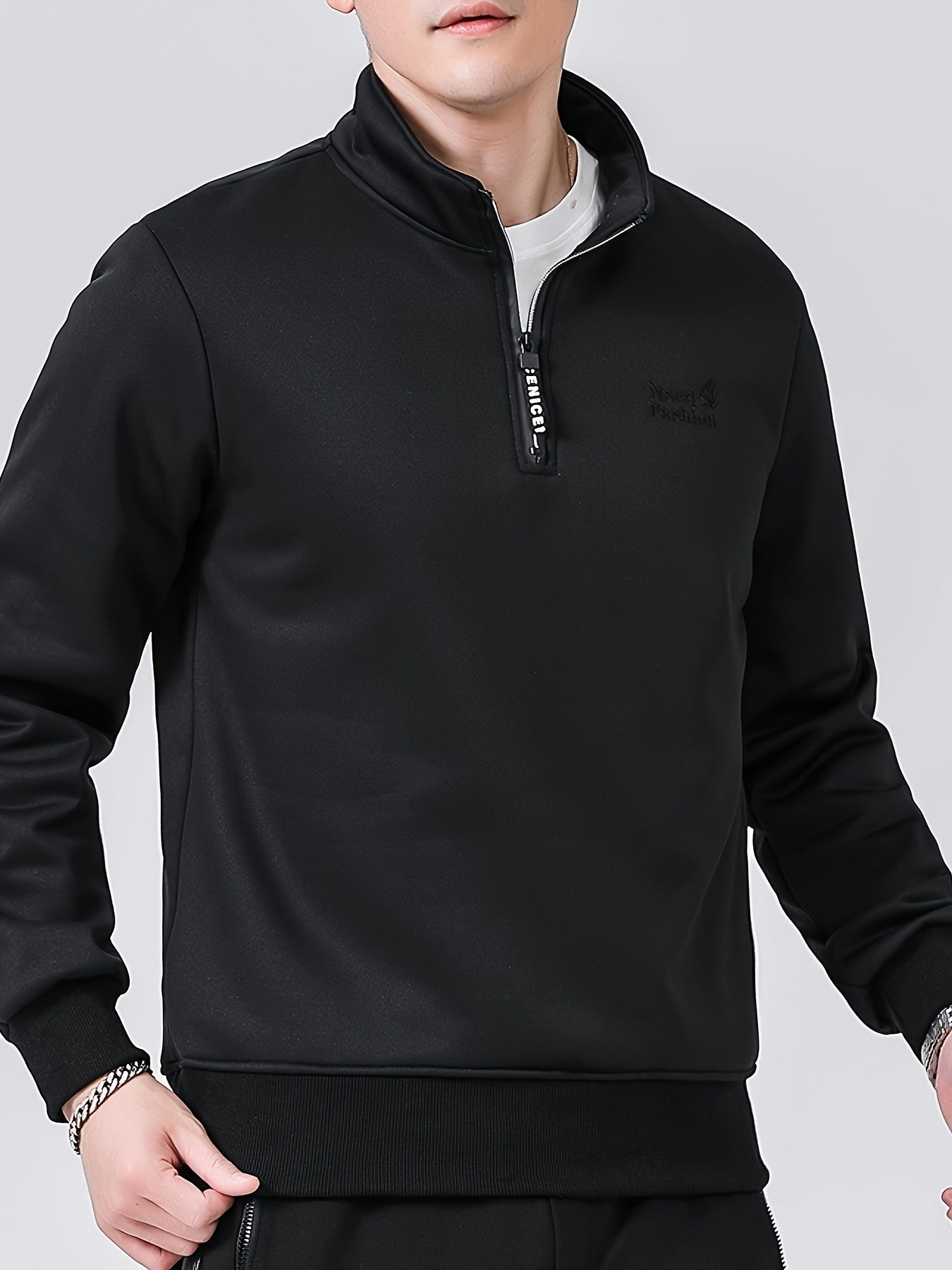 Hudson | Heren fleece-gevoerd Sweatshirt met staande kraag - warme casual jas voor koud weer, stijlvol en comfortabel