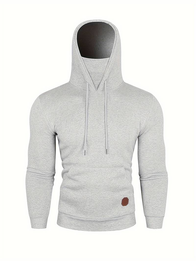 Xavian | Trendy herenhoodie met ingebouwd gezichtsmasker - Stijlvol Pullover Sweatshirt