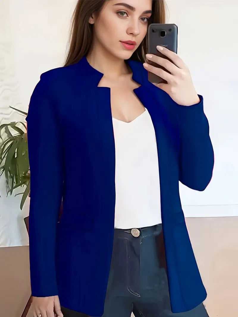 Casual blazer met lange mouwen en een open voorkant