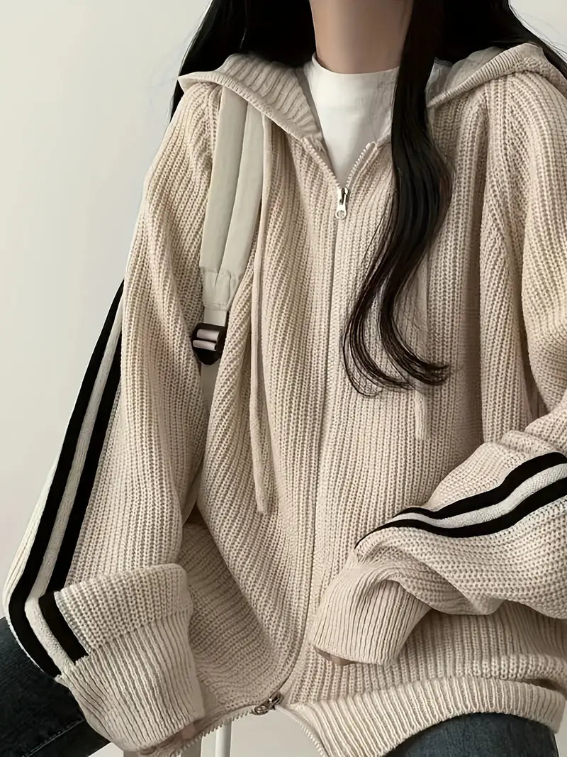 Galene | Gebreide Hoodiejack voor dames - Knus en warm
