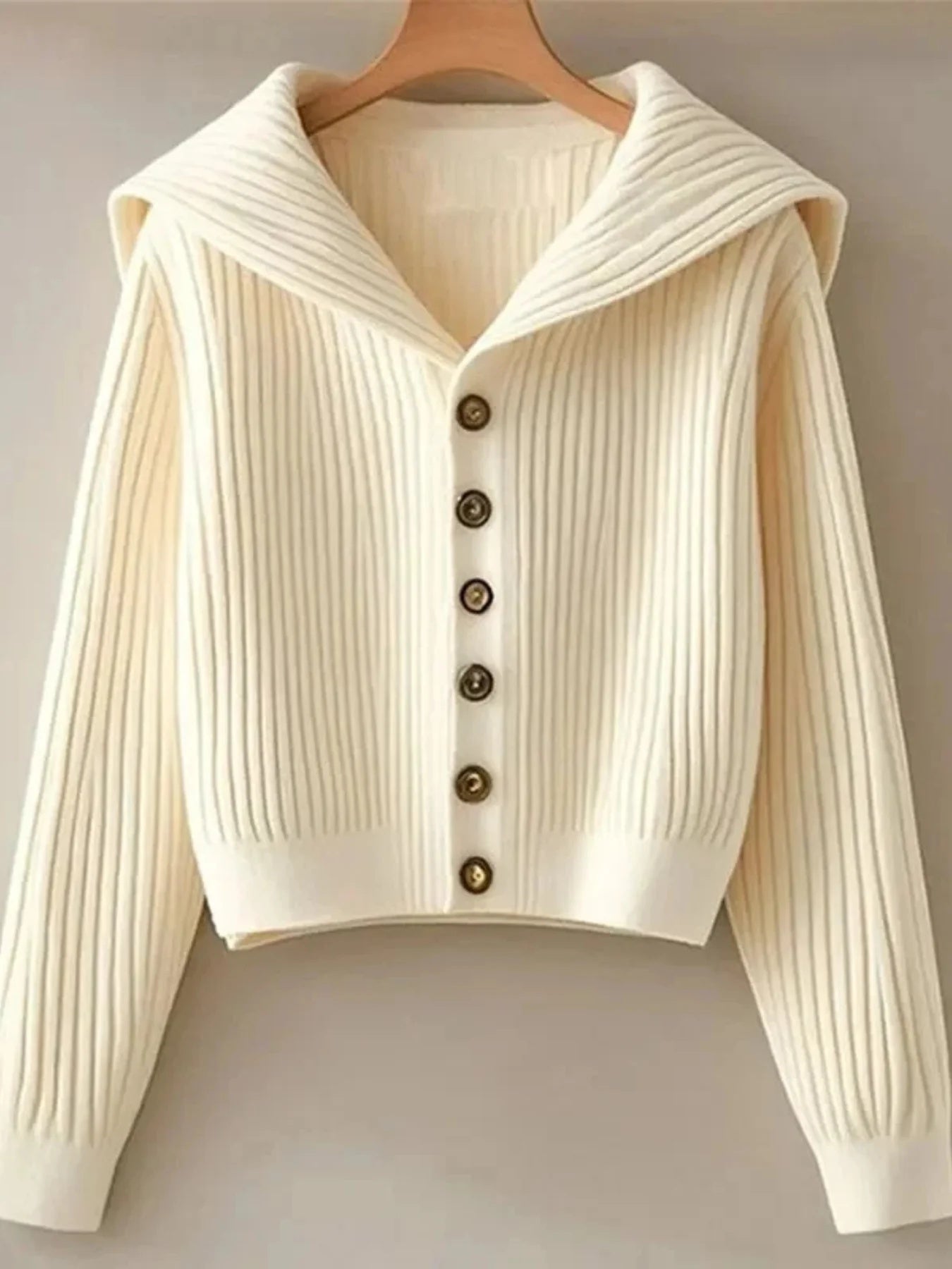 Luminara | Geribbelde gebreide cardigan voor dames – Lichtgewicht, comfortabele trui met lange mouwen