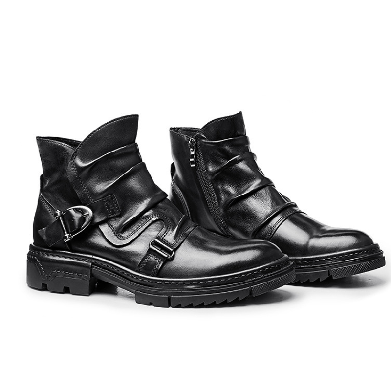 StoneHawk | Bottes de moto résistantes pour hommes, en cuir, robustes, pour l'extérieur et les loisirs
