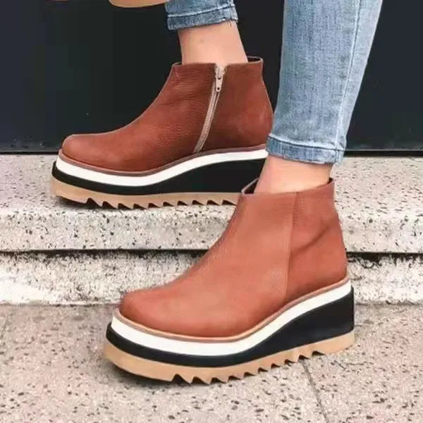 Soothea | Orthopedische leren winterlaarzen voor dames, comfortabel, antislipzool, stijlvol en warm